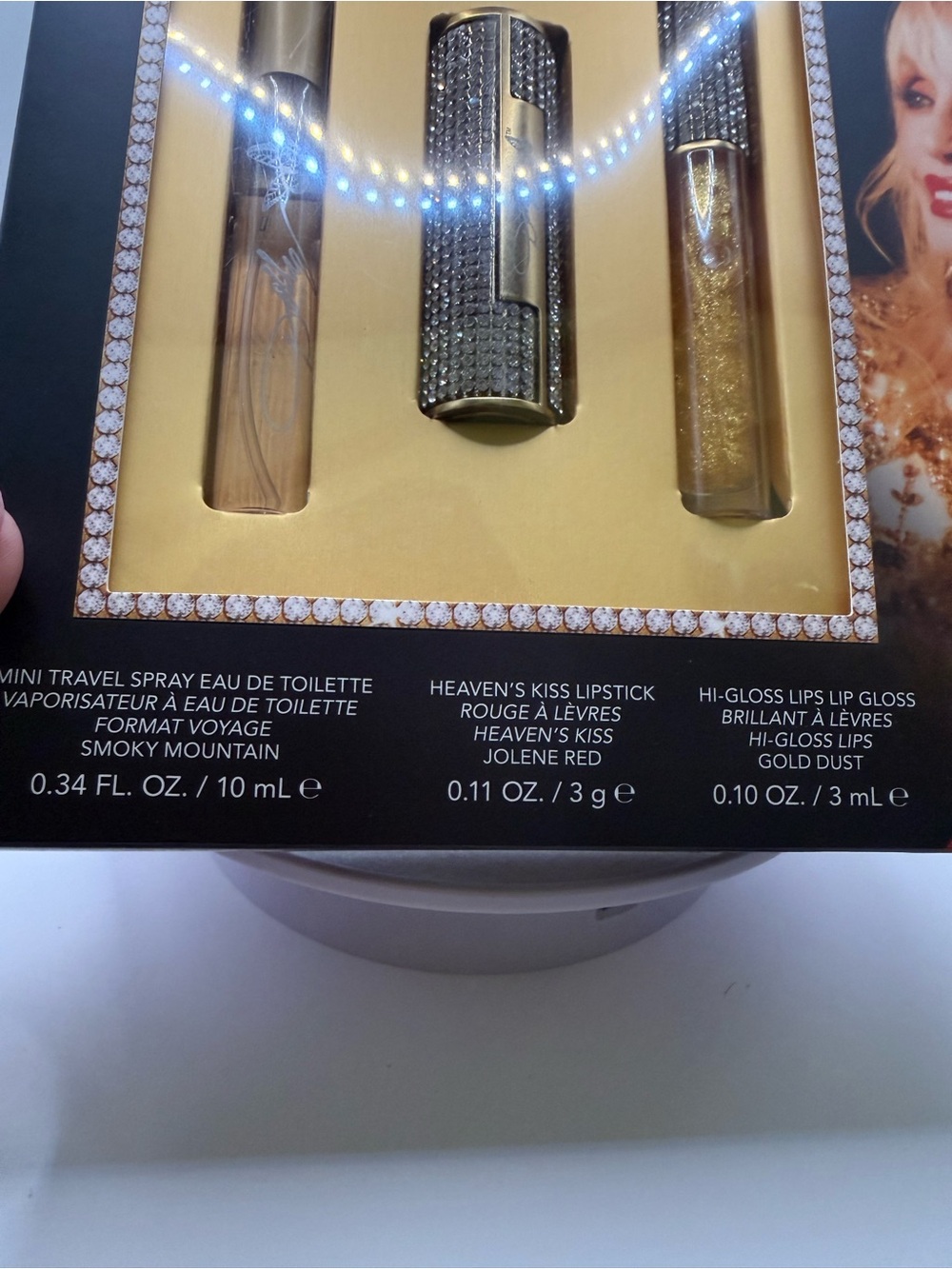 Dolly Parton Holiday Lip Trio - Gold & Clear Shades - Picture 3 of 4